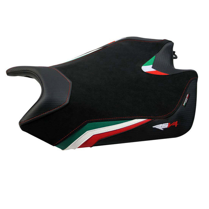 Aprilia RSV4 2009-2020 Seat Cover Tappezzeria Italia Velvet in Italy Flag Black