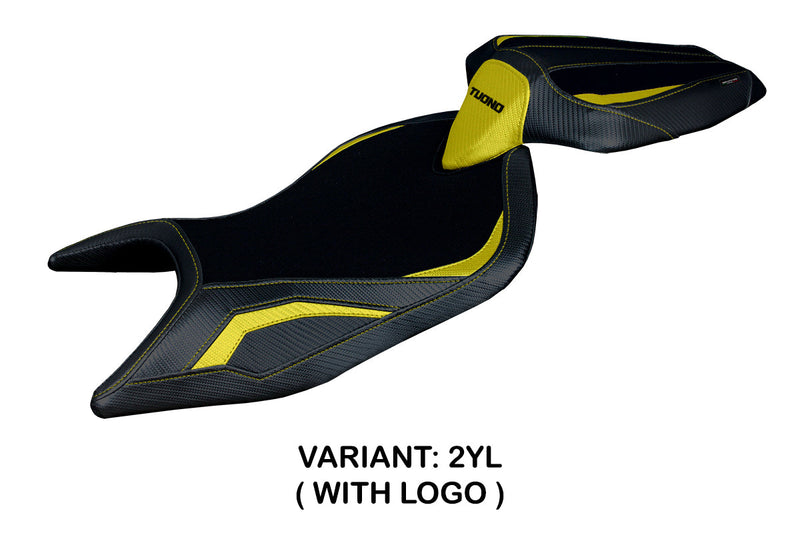 Aprilia Tuono 660 2021-2024 Seat Cover Tappezzeria Italia in Yellow and Black