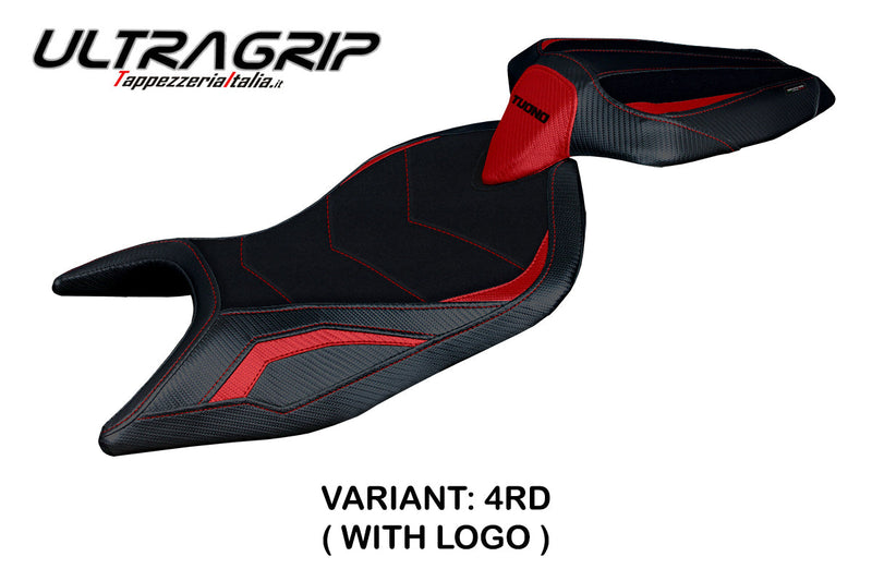 Aprilia Tuono 660 2021-2024 Seat Cover Tappezzeria Italia Ultragrip in Red and Black