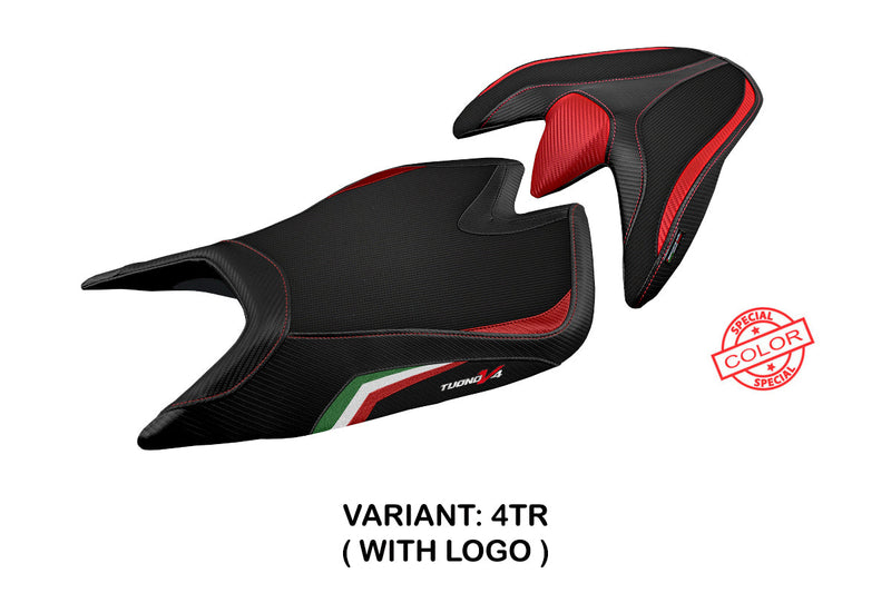 Aprilia Tuono V4 2021-2024 Seat Cover Tappezzeria Italia Italy Flag in Black
