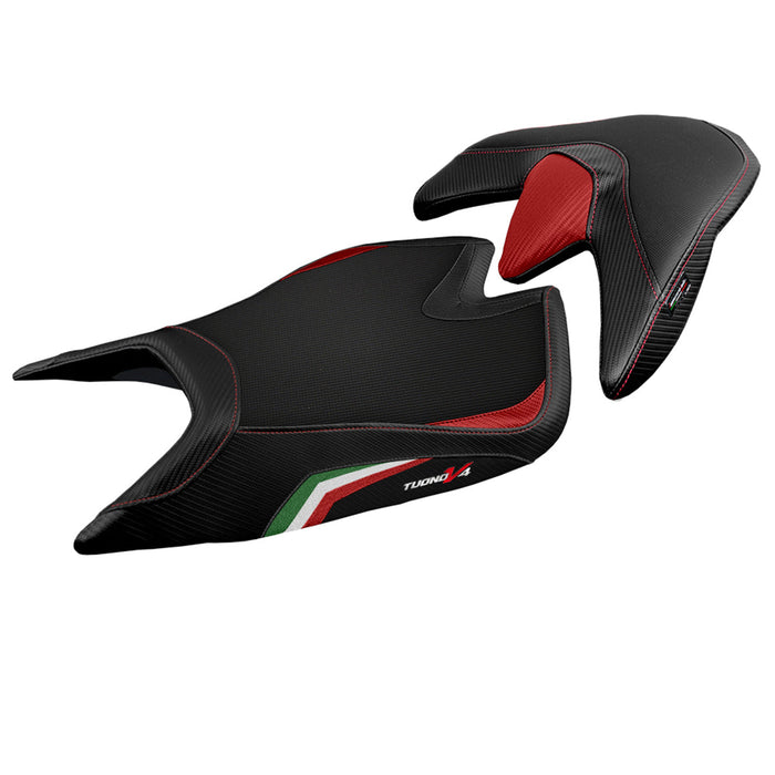Aprilia Tuono V4 2021-2024 Seat Cover Tappezzeria Italia Comfort Italy Flag in Black