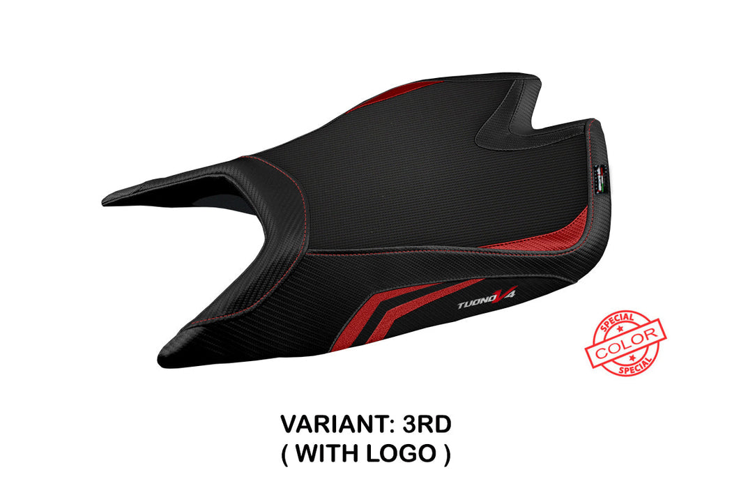 Aprilia Tuono V4 Factory 2021-2024 Seat Cover Tappezzeria Italia Comfort in Red and Black