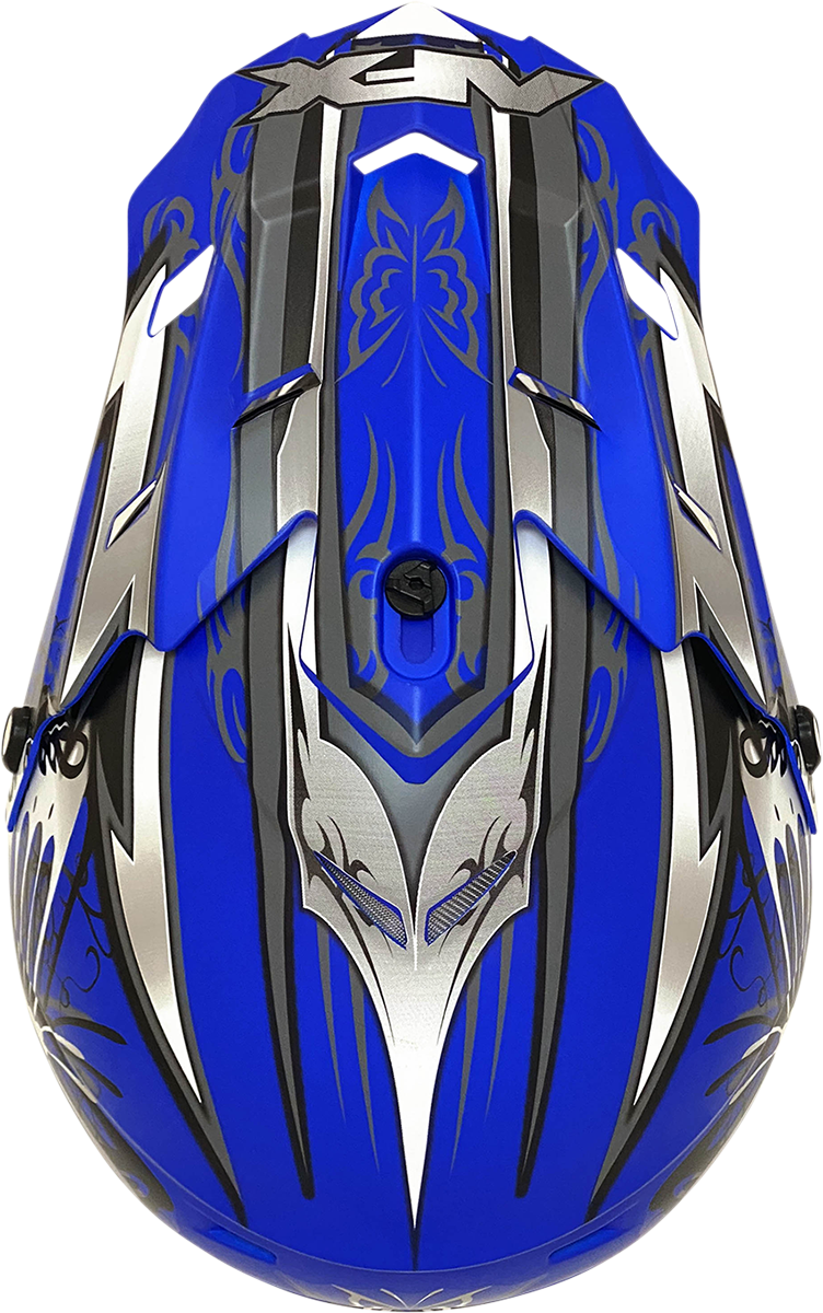 AFX FX-17 Motorcycle Helmet - Butterfly - Matte Blue - Large 0110-7124