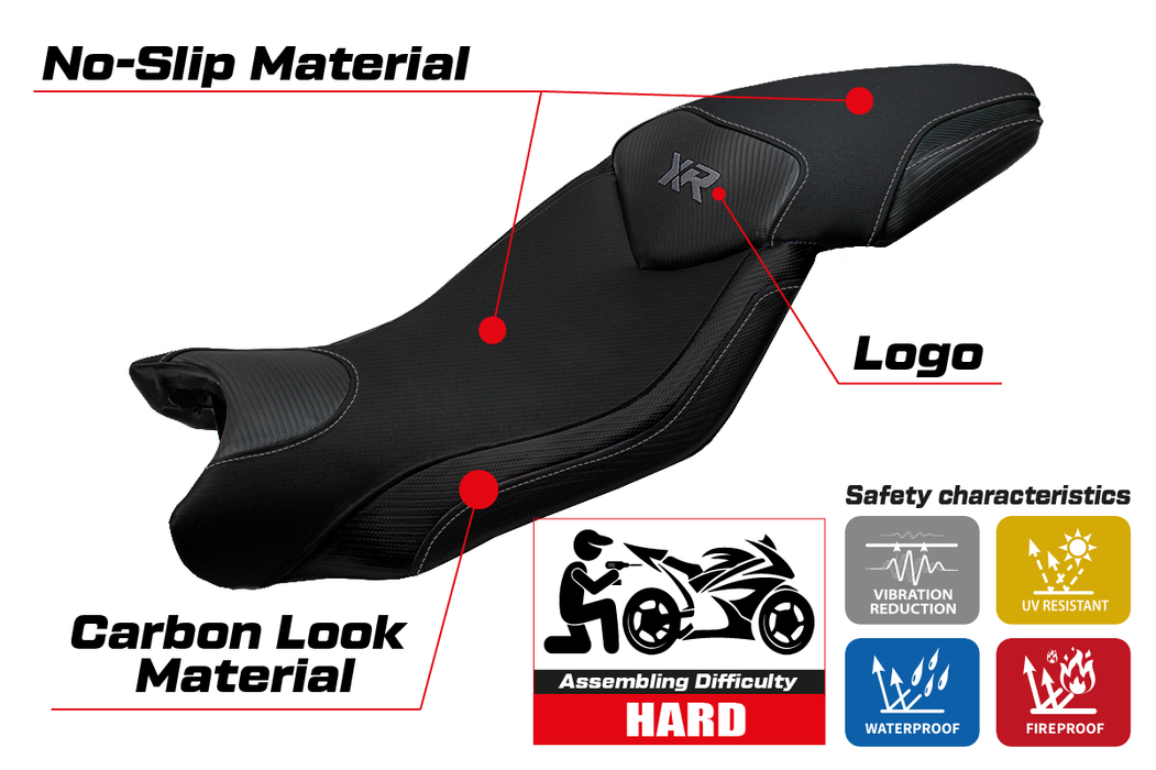 BMW S1000XR 2015-2019 Seat Cover Tappezzeria Italia in Black
