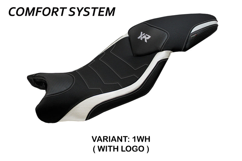 BMW S1000XR 2015-2019 Seat Cover Tappezzeria Italia Comfort in White and Black