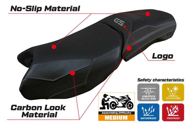 BMW R1250GS Adventure 2019-2024 Seat Cover Tappezzeria Italia in Black