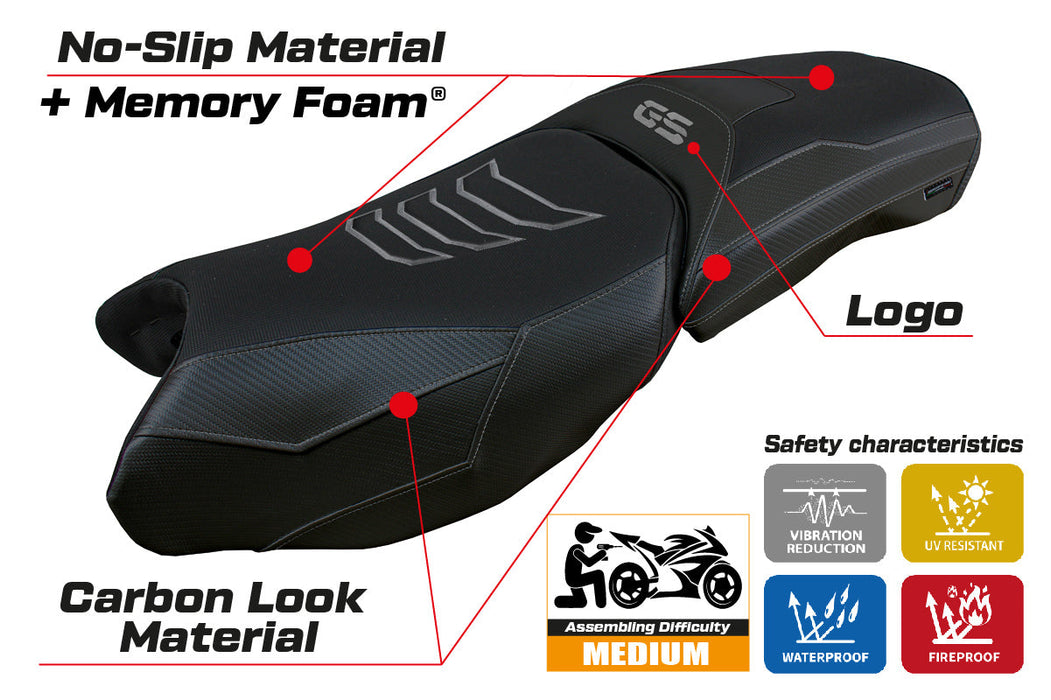BMW R1250GS Adventure 2019-2024 Seat Cover Tappezzeria Italia Comfort in Black