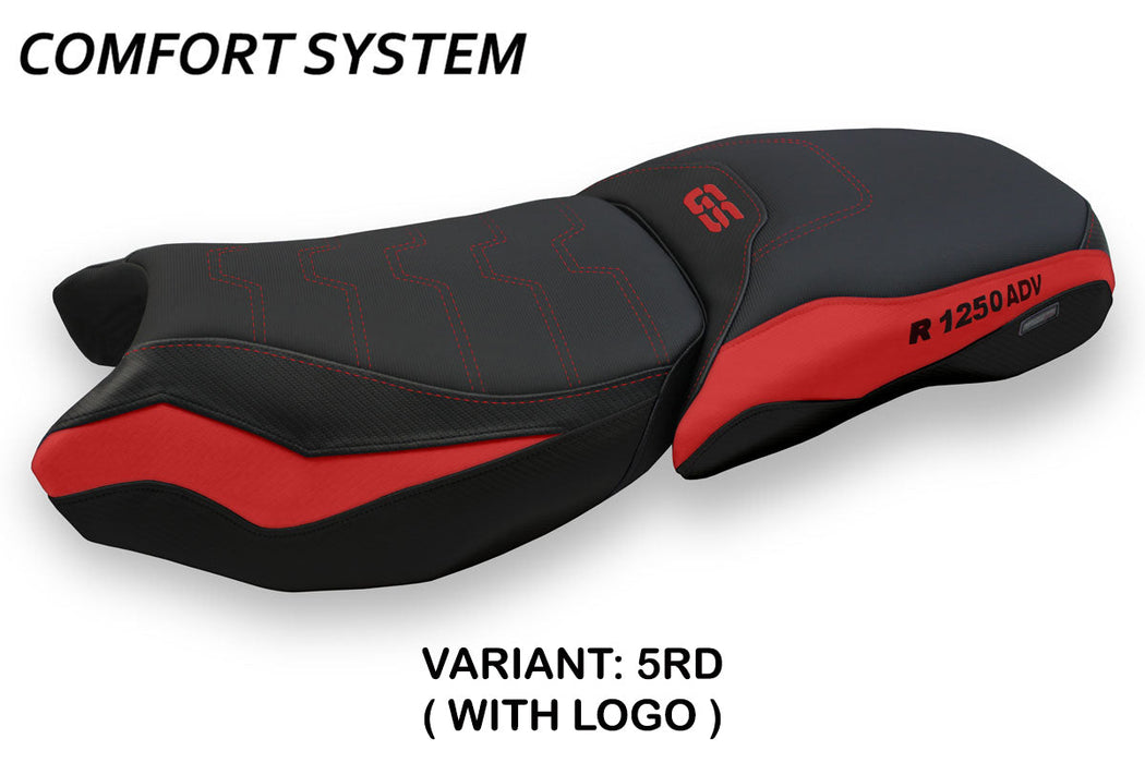 BMW R1250GS Adventure 2019-2024 Seat Cover Tappezzeria Italia Comfort in Red and Black