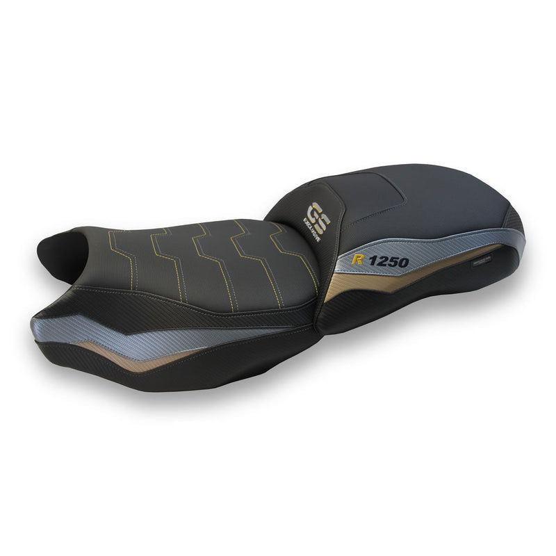 BMW R1250GS 2019-2023 Seat Cover Tappezzeria Italia Comfort in Grey and Gold