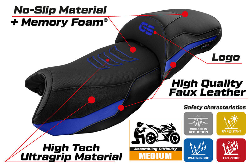 BMW R1250GS 2019-2023 Seat Cover Tappezzeria Italia Comfort in Blue SE