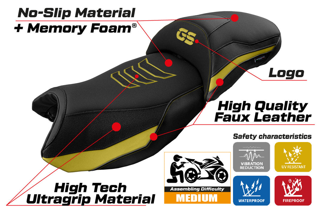 BMW R1250GS 2019-2023 Seat Cover Tappezzeria Italia Comfort in Yellow SE