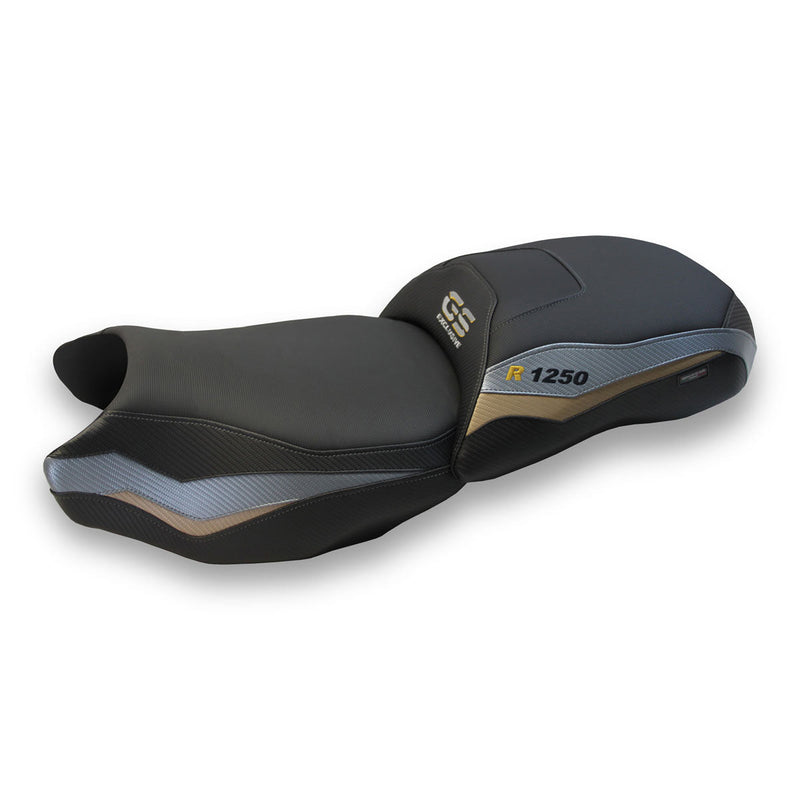 BMW R1250GS 2019-2023 Seat Cover Tappezzeria Italia in Grey and Gold Exclusive