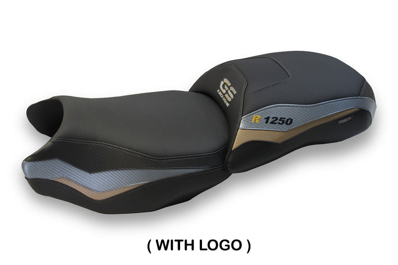 BMW R1250GS 2019-2023 Seat Cover Tappezzeria Italia in Grey and Gold Exclusive
