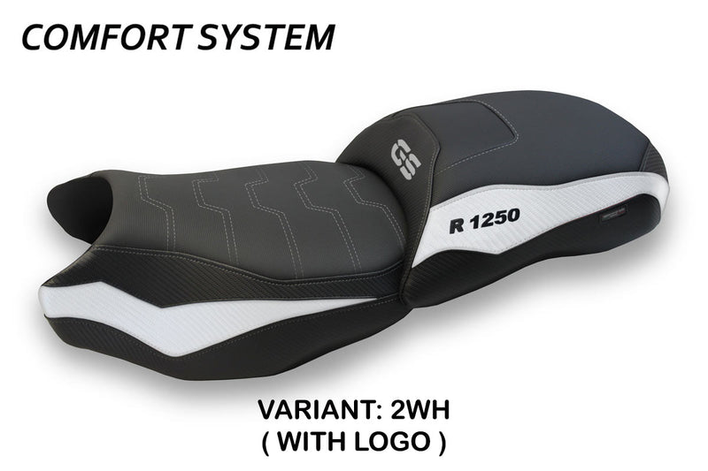 BMW R1250GS 2019-2023 Seat Cover Tappezzeria Italia Comfort in White and Black