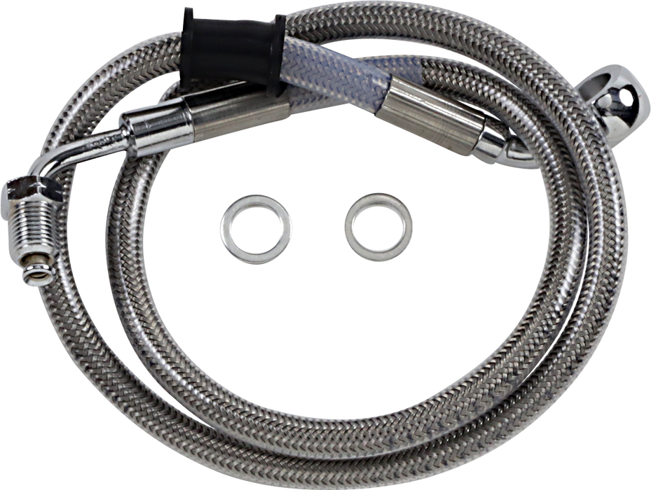 DRAG SPECIALTIES Brake Line - +4" - Stainless Steel - '18-'21 Softail 618604-4
