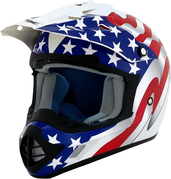 AFX FX-17 Motorcycle Helmet - Flag - White - XS 0110-2374
