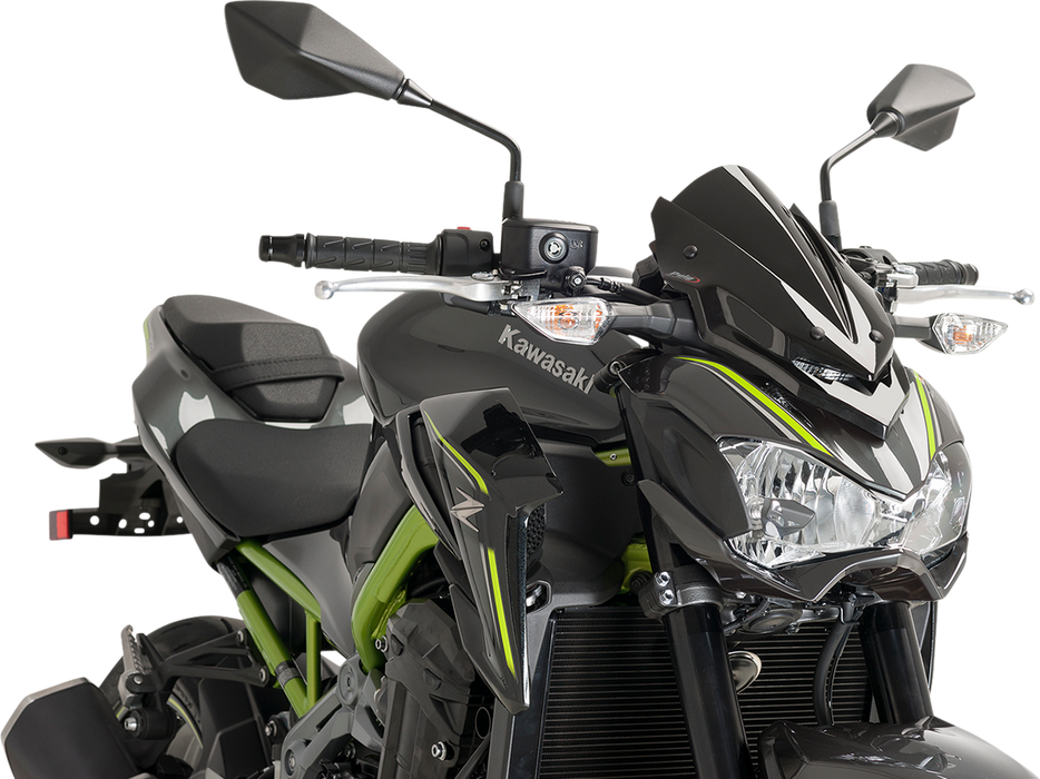 PUIG HI-TECH PARTS New Generation Windscreen - Black - Z900 9689N