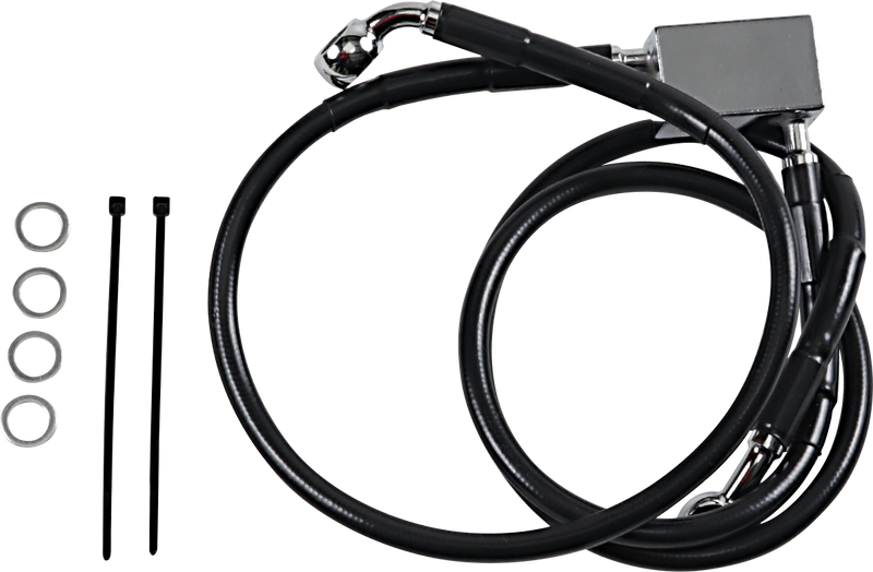 DRAG SPECIALTIES Brake Line - Rear - Black 640221-BLK