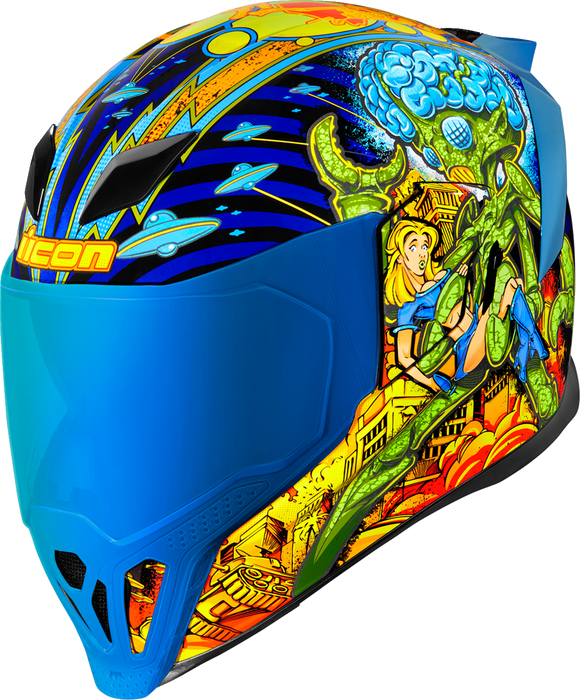 ICON Airflite™ Motorcycle Helmet - Bugoid Blitz - Blue - Medium 0101-15548