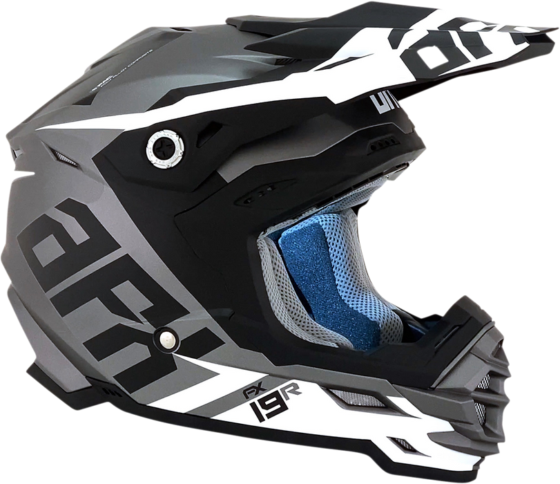 AFX FX-19R Motorcycle Helmet - Racing - Frost Gray - Small 0110-7073
