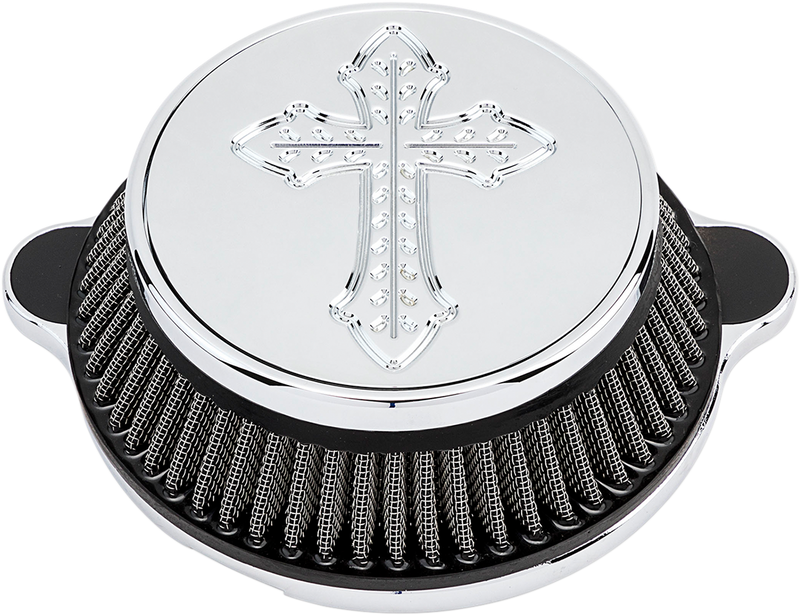 LA CHOPPERS Spanish Cross Air Cleaner - Chrome - M8 LA-2396-03