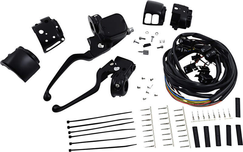 DRAG SPECIALTIES Handlebar Controls - 9/16" Master Cylinder - '96 - '11 - Black H07-0748AKMB