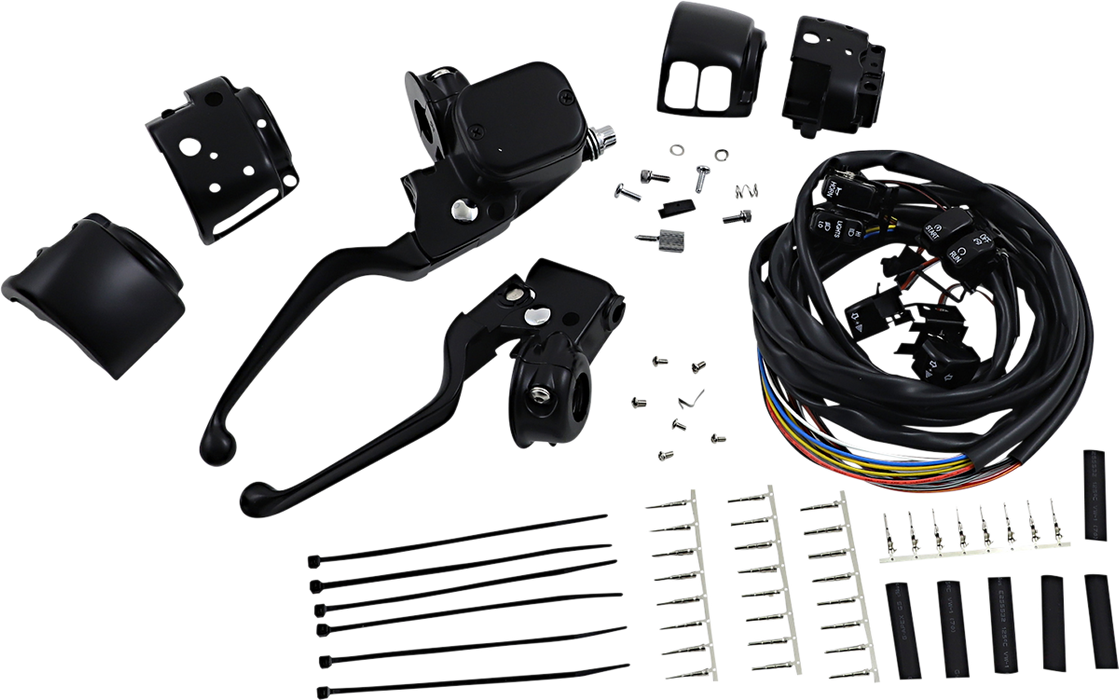 DRAG SPECIALTIES Handlebar Controls - 9/16" Master Cylinder - '96 - '11 - Black H07-0748AKMB