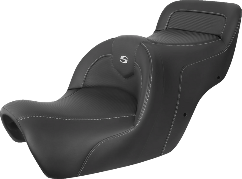 SADDLEMEN Roadsofa Seat - Carbon Fiber - Without Backrest - Black - GL H88-07-185