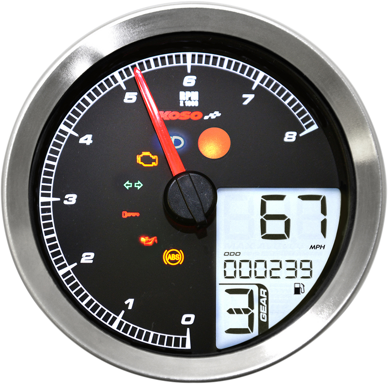 KOSO NORTH AMERICA Multi-Functional Meter - Silver BA051300