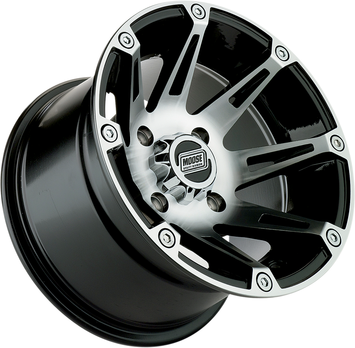 MOOSE UTILITY Wheel - 387X - Front - Machined Black - 14x7 - 4/136 - 4+3 387MO147136BW4