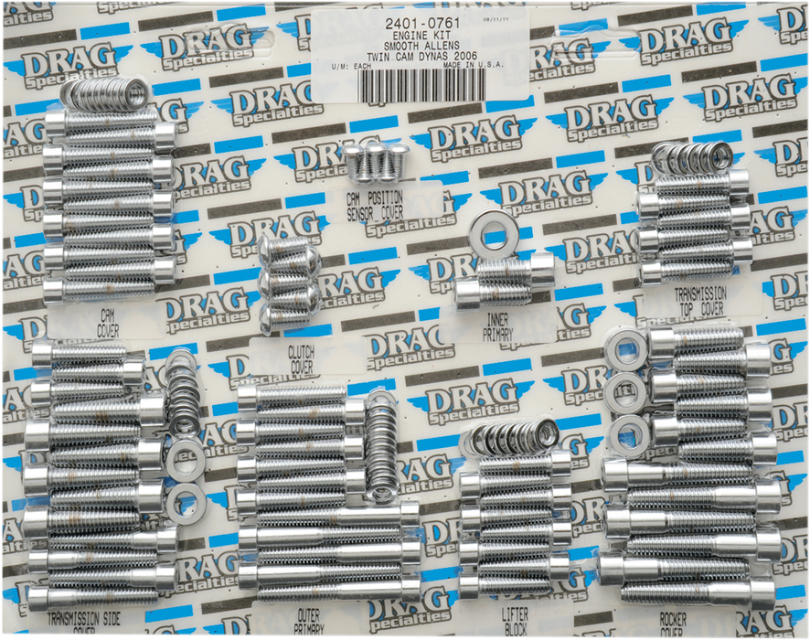 DRAG SPECIALTIES Smooth Motor Bolt Kit - FXD '06 MK658S