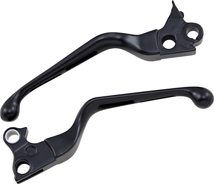 DRAG SPECIALTIES Levers - Slotted - Black H07-0769B