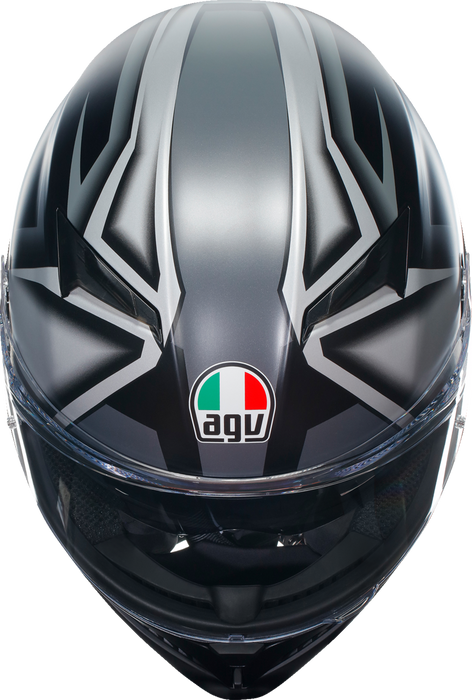 AGV K3 Motorcycle Helmet - Compound - Matte Black/Gray - Large 2118381004008L