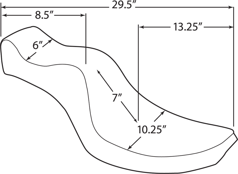 DRAG SPECIALTIES Mini King/Queen Seat - FX/FL '58-'84 0805-0093