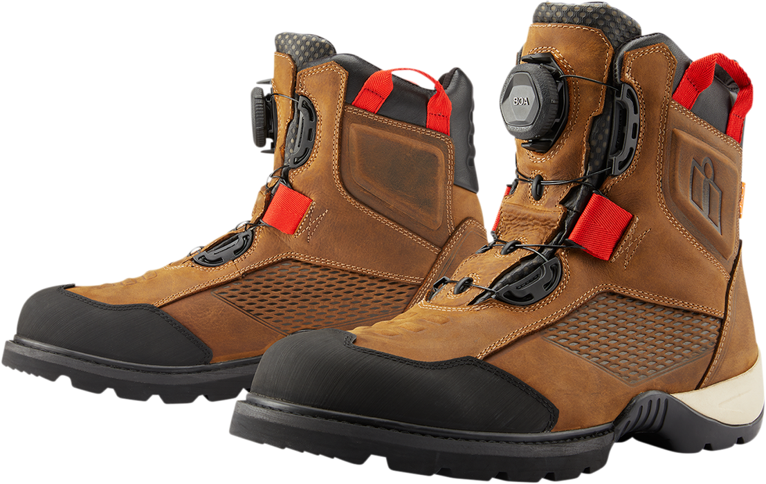 ICON Stormhawk Boots - Brown - Size 8 3403-1162