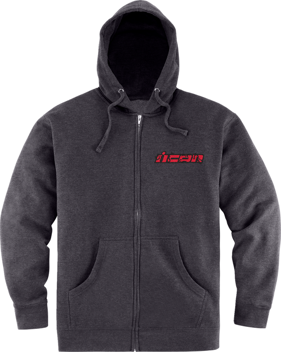ICON Omnicrux Zip Fleece Hoodie - Black - Large 3050-6389