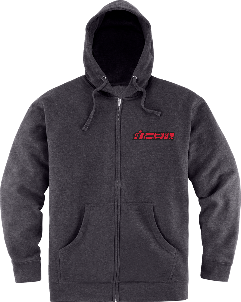 ICON Omnicrux Zip Fleece Hoodie - Black - Small 3050-6387
