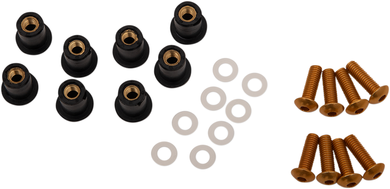 PUIG HI-TECH PARTS Windscreen Screw Kit - Yellow 0957G