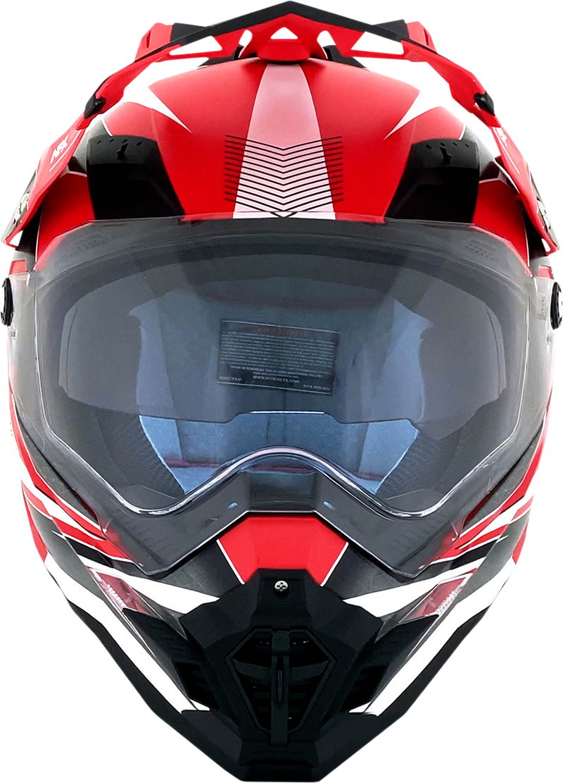 AFX FX-41 Motorcycle Helmet - Range - Matte Red - Medium 0140-0067
