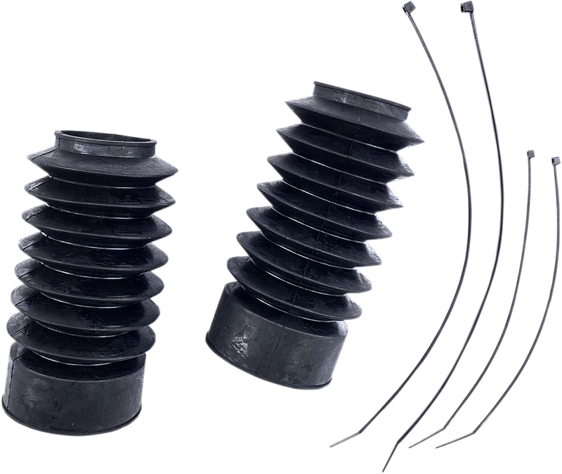 DRAG SPECIALTIES Rubber Fork Boots - 49 mm - 7" L C23-0222
