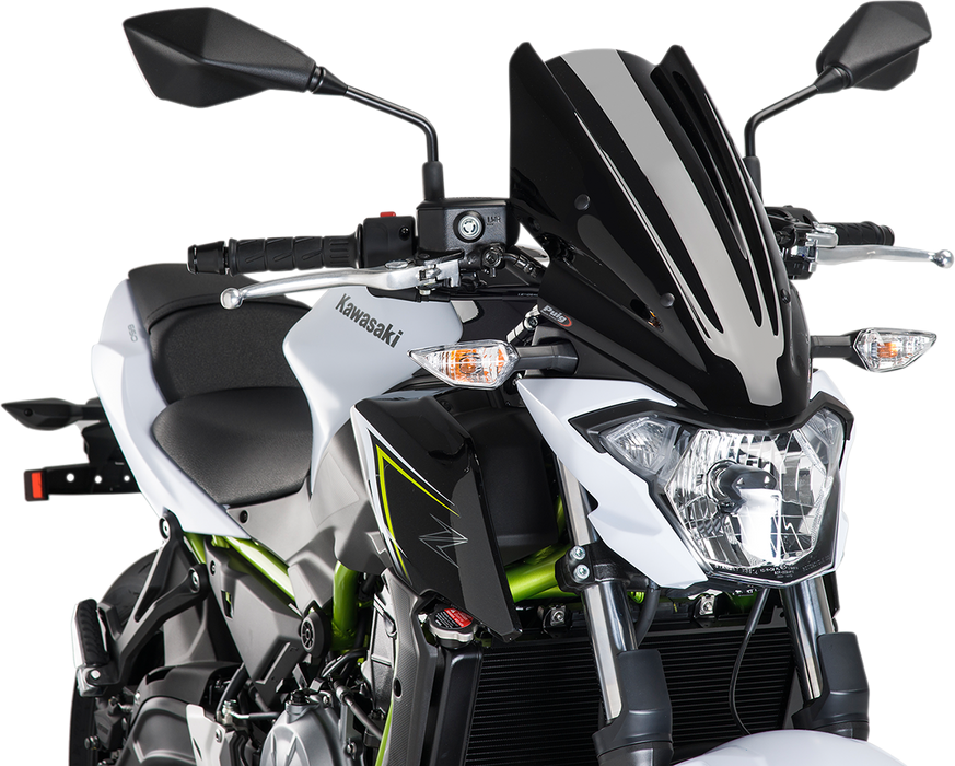 PUIG HI-TECH PARTS New Generation Windscreen - Black - Z650 9369N