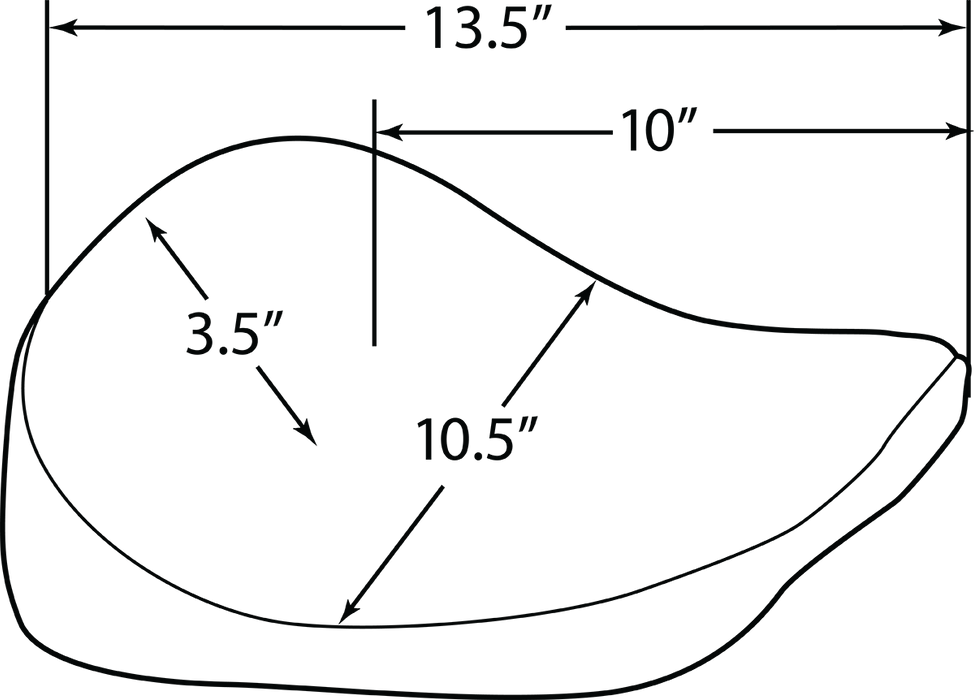 DRAG SPECIALTIES Bobber Solo Seat - Smooth - Vinyl - '10 - '22 XL 0804-0737
