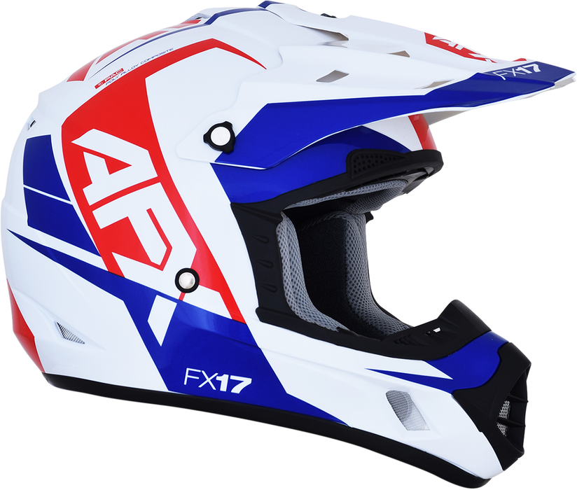 AFX FX-17 Motorcycle Helmet - Aced - Red/White/Blue - XL 0110-6482