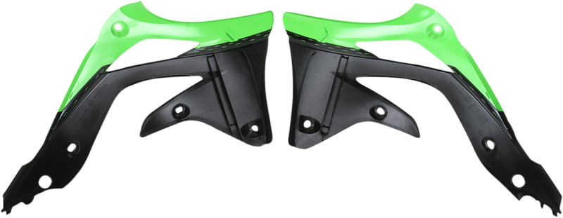 ACERBIS Radiator Shrouds - Green/Black 2250431089
