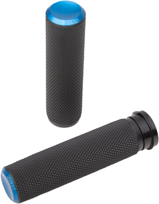 ARLEN NESS Grips - Knurled - TBW - Blue 07-345
