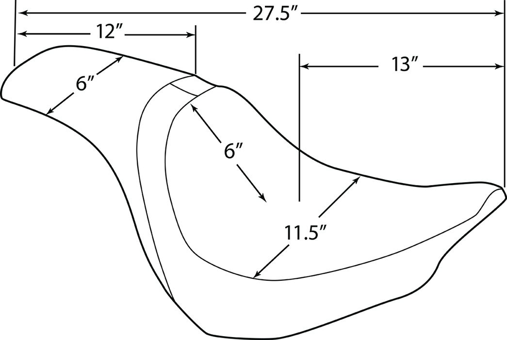 DRAG SPECIALTIES Predator Seat - Vinyl - Smooth - FLFB/S '18-'22 0802-1181