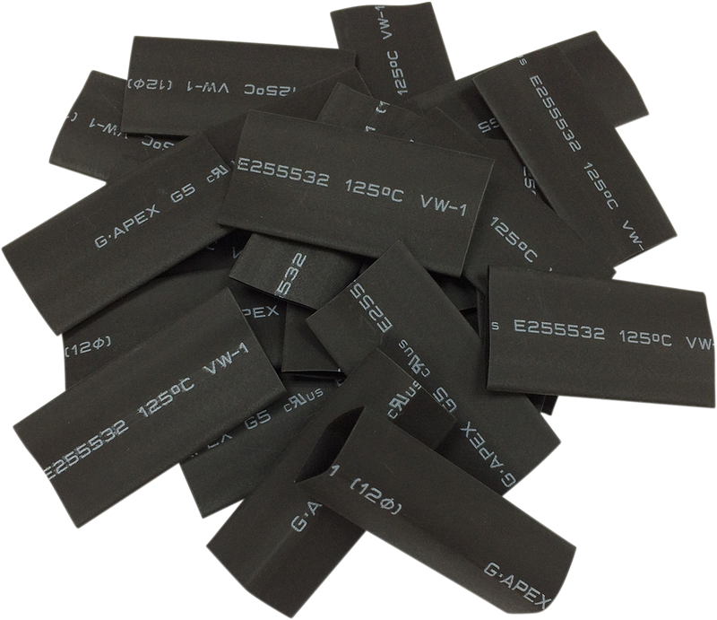 DRAG SPECIALTIES Heat Shrink tube - 25PK - Black E25-0092K4