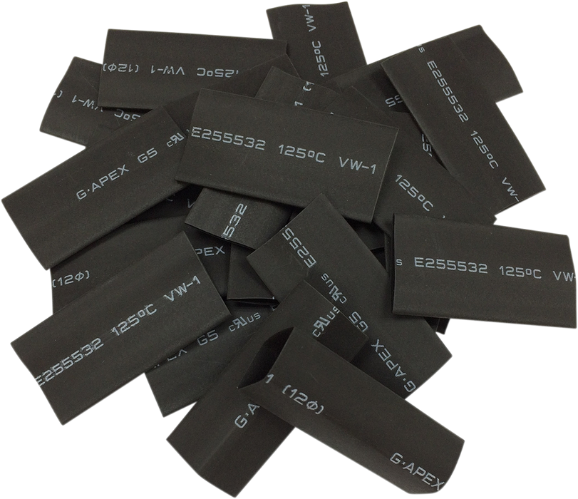 DRAG SPECIALTIES Heat Shrink tube - 25PK - Black E25-0092K4