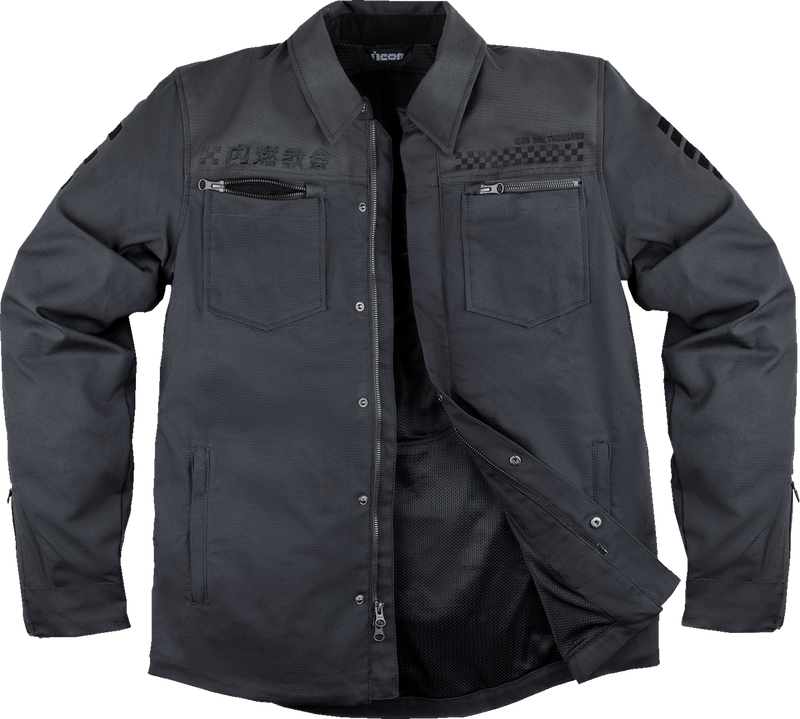 ICON Upstate Canvas National Jacket - Black - XL 2820-6563