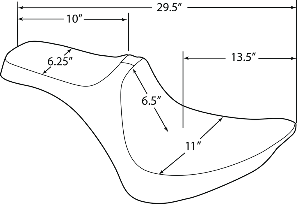 DRAG SPECIALTIES Predator III Seat - Smooth 0802-1365